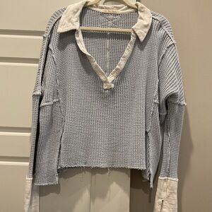 We The Free Waffle Knit Cropped Thermal